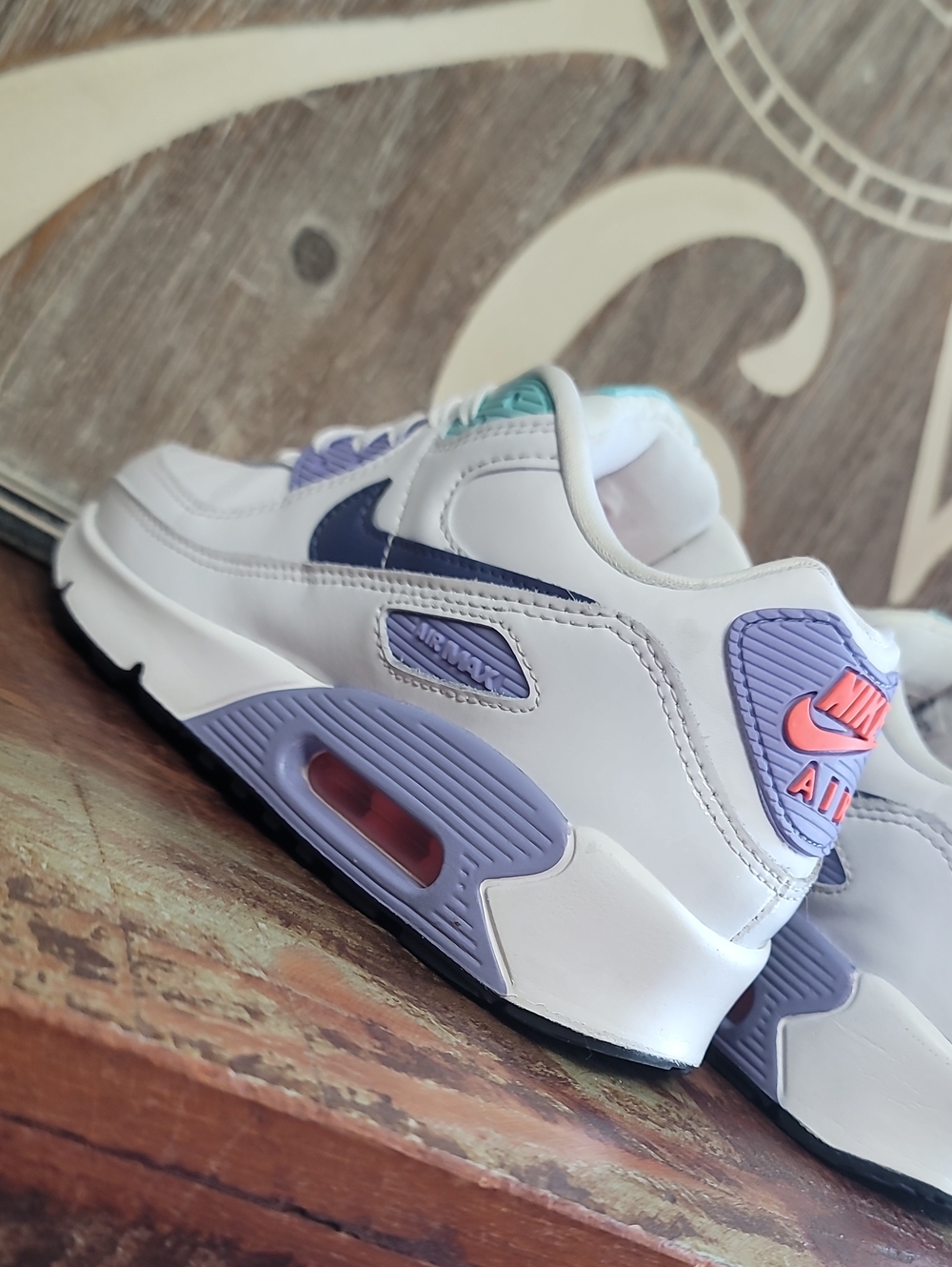 🔥 Nike Air Max 90 (Special Edition) 'White Dark Purple Dust' Wmns 6.5 Good Cond - Picture 9 of 16